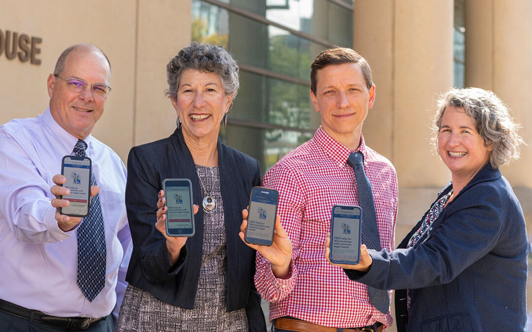 Jon Danforth, Executive Director of EATA; Marsha Mansfield, Director of LIFT Wisconsin; Mitch, UW Law Professor and Director of the Economic Justice Institute; and Sarah Davis, Co-Director of LIFT Wisconsin and UW Law Professor at the Center for Patient Partnerships